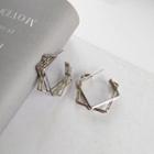 Alloy Layered Square Earring 1 Pair - Earrings - One Size