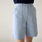 Zip-fly Patch-pocket Shorts