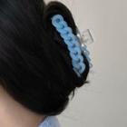 Chunky Chain Hair Clamp 1pc - 2809a - Blue & Transparent - One Size