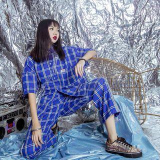 Set: Plaid Short-sleeve Shirt + Pants