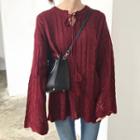 Tassel Knit Pullover / Midi Skirt