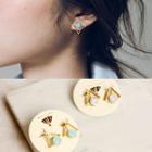 Marble Triangle Stud Earrings