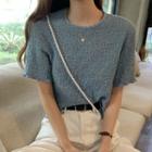 Short-sleeve Smocked T-shirt