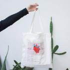 Heart Embroidery Canvas Tote Bag