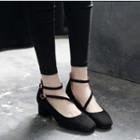Chunky Heel Strappy Pumps