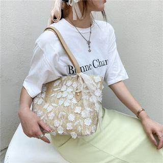 Floral Applique Tote Bag