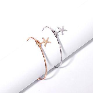 Alloy Starfish Open Bangle