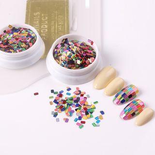 Sequin Nail Art Decoration Red & Blue & Yellow - One Size