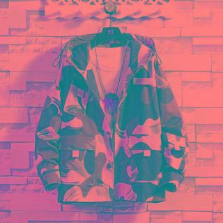 Camo Print Button-up Jacket
