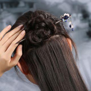Retro Floral Bead Drop Hair Stick