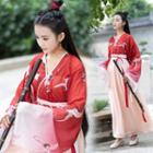 Traditional Chinese Crane Print Top / Skirt / Set
