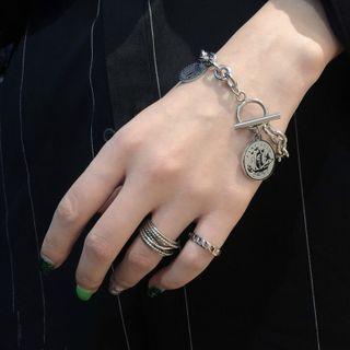 Disc Chain Bracelet Silver - One Size