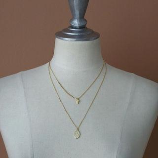 Coin Pendant Layered Necklace