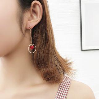 Heart & Hoop Drop Earring