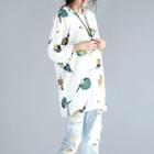 Print Round-neck 3/4-sleeve T Shirt