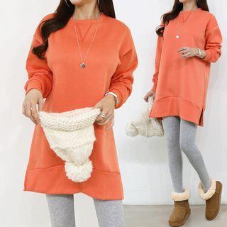 Plain Sweatshirt Minidress