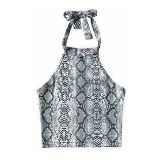 Snake Print Halter Top
