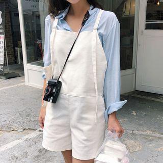 Plain Shirt / Spaghetti Strap Jumper Shorts