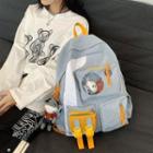 Pvc Panel Color Block Backpack