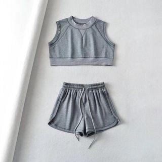 Sleeveless Crop Top / Shorts / Set