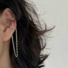 Non-matching Chained Cuff Earring 1 Pair - Non-matching - Gold - One Size