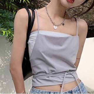 Tie-waist Camisole Top Camisole - Gray - One Size