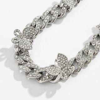 Butterfly Rhinestone Alloy Choker