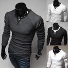 Contrast Trim Long-sleeve T-shirt