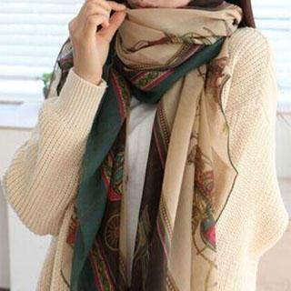 Gauzy Print Scarf