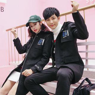 Couple Matching Applique Hooded Coat