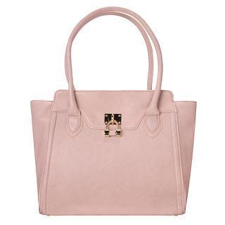 Padlock Accent Tote Dark Pink - One Size