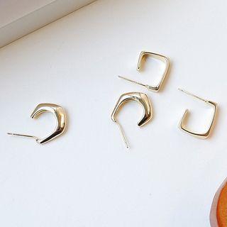 Geometric Open Hoop Earring