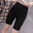 Elasticity High-waist Denim Cycling Jeans