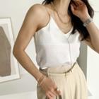 Inset Necklace Silky Cami Top
