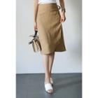 Wrap-front Tie-waist Skirt