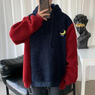 Couple Matching Faux Shearling Paneled Hoodie