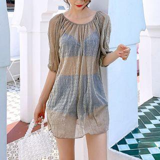 Set: Crinkle Bikini + Cover Up