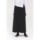 Zip-side Textured Maxi Skirt