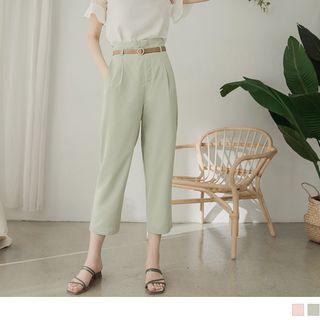 High-waist Regular-fit Cropped Pants