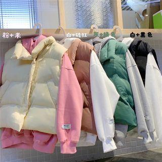 Plain Hoodie / Padded Zip Vest