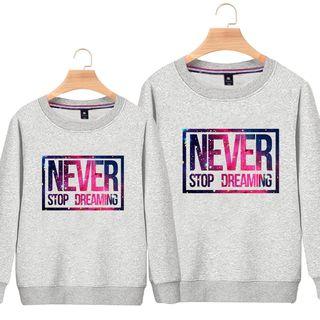 Couple Matching Letter Sweatshirt