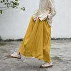 Maxi A-line Skirt Yellow - One Size
