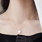 925 Sterling Silver Irregular Pearl Star Pendant Necklace Gold - One Size