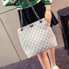 Quilted Chain Carryall Bag