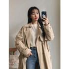 Epaulet Raglan-sleeve Trench Coat With Belt