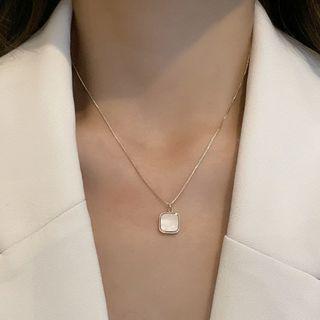 Glass Cube Necklace Necklace - One Size