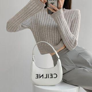 Ribbed-knit Cropped Sweater
