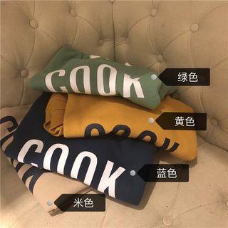 Lettering Color-block Loose-fit Sweatshirt