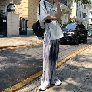 High Waist Tie-dye Wide Leg Pants As Shown In Figure - One Size