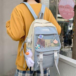 Panel Buckled Backpack